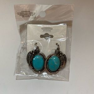Icon Collection Phoenix Feather Turquoise Earrings